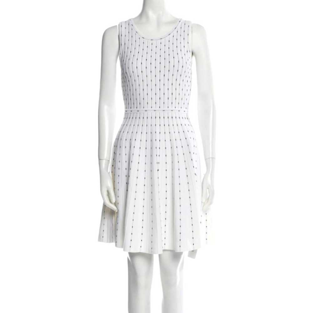 Milly White Sleeveless Scoop Neck Dress - image 1