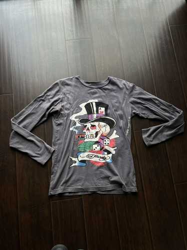 Ed Hardy × Streetwear × Vintage GREY ED HARDY LONG