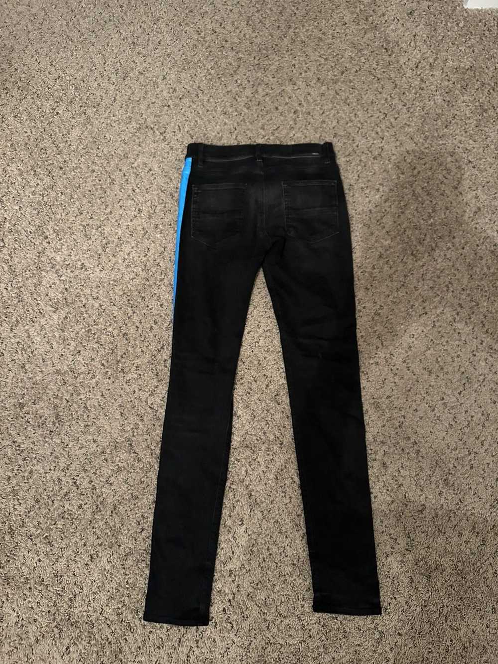 Amiri Amiri Blue Stripe Black Jeans - image 2