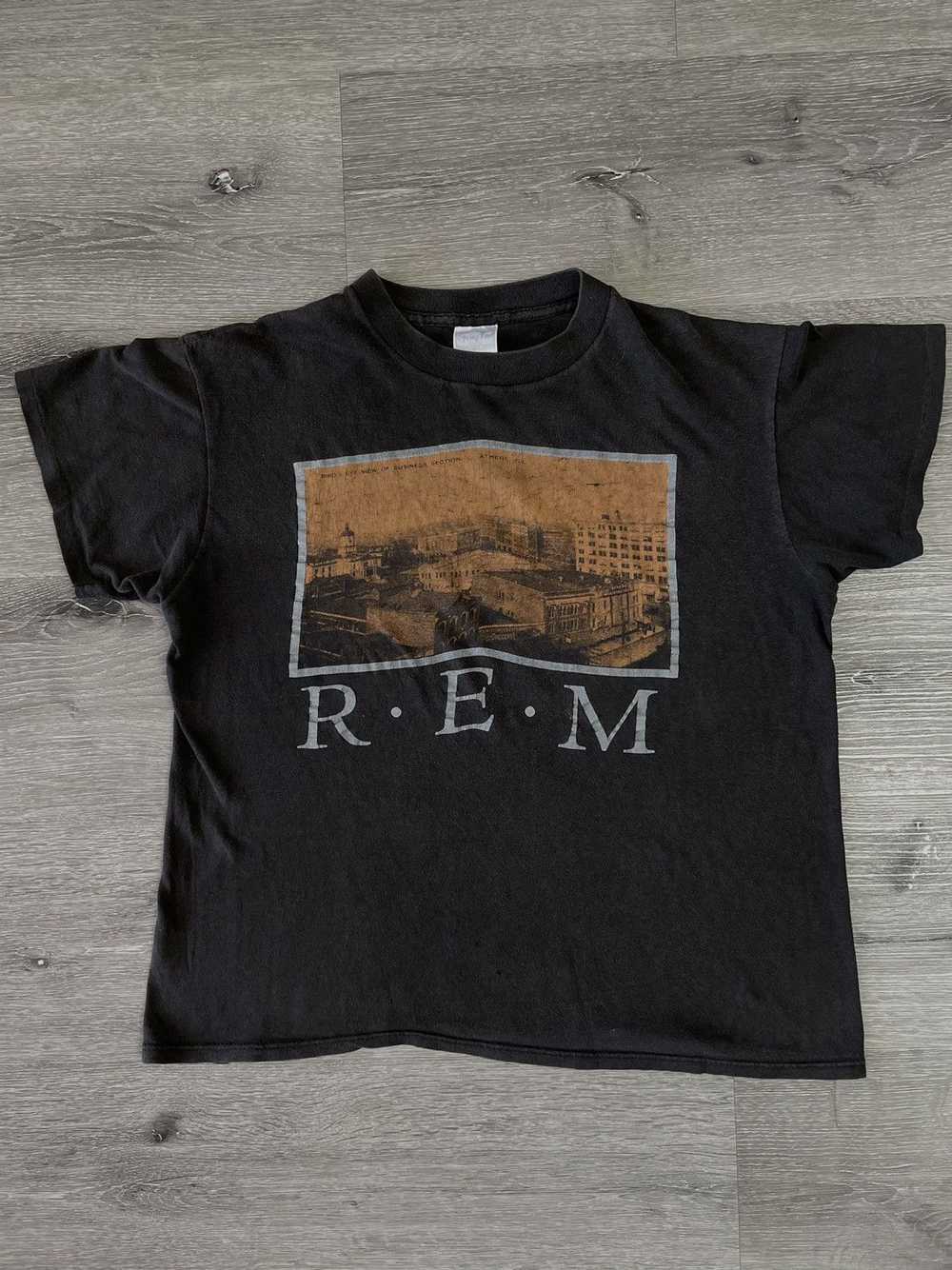 Vintage REM Bird's Eye View 1986 T-Shirt - image 1