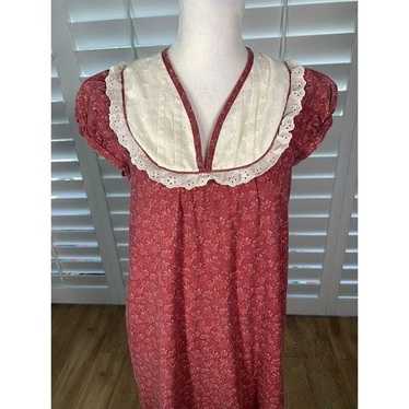 VTG 70s Lola Jrs. Hawaii Red Floral Hippie Chic P… - image 1