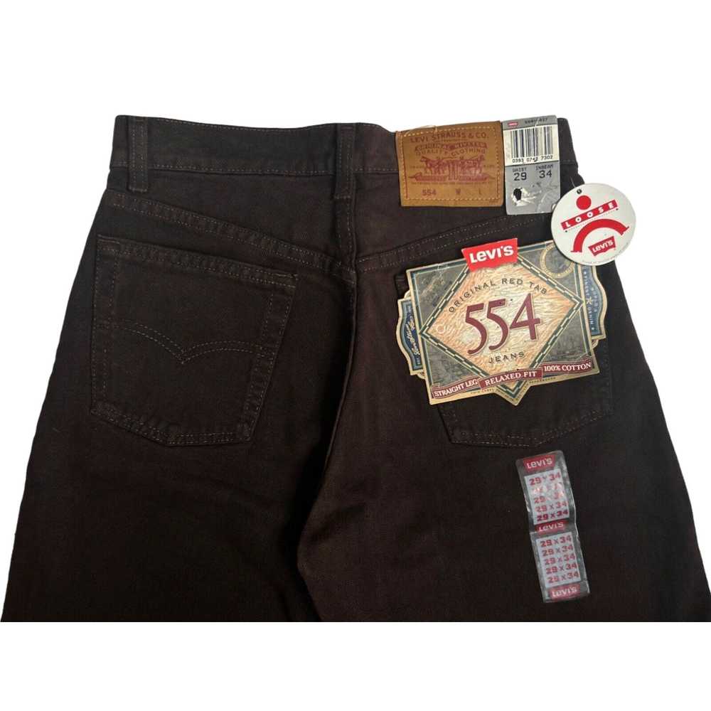 Levi's vintage levi's 554 straight leg jeans pant… - image 3
