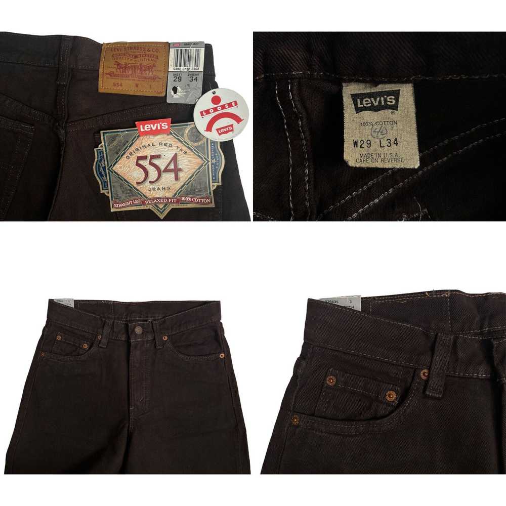 Levi's vintage levi's 554 straight leg jeans pant… - image 4