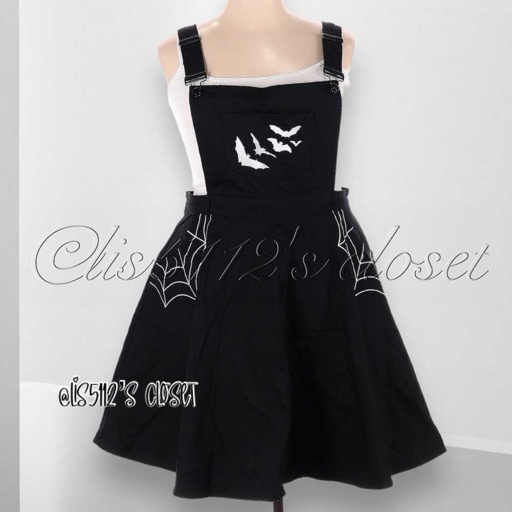 NWOT Hell Bunny Black Miss Muffet Pinafore Spider… - image 4