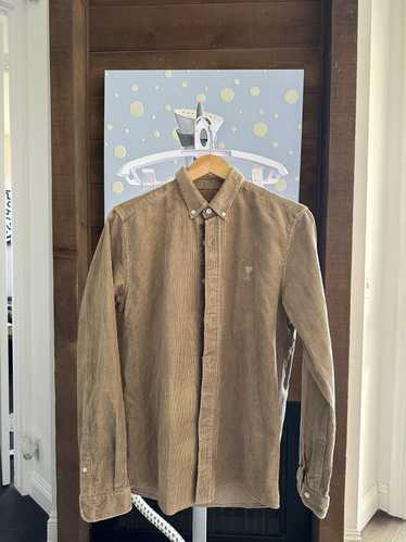 AMI AMI Vintage Corduroy Button Up Dress Shirt Lar