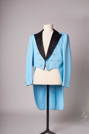Vintage Baby Blue Circus Tux Tails Costume Jacket 