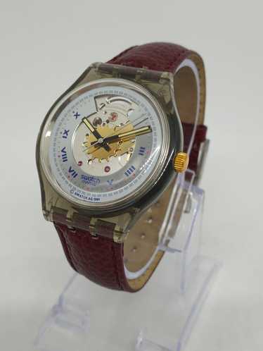 New 1991 Swatch Vintage BOLD FACE original gent GN112 in cheapest box running never worn 34mm