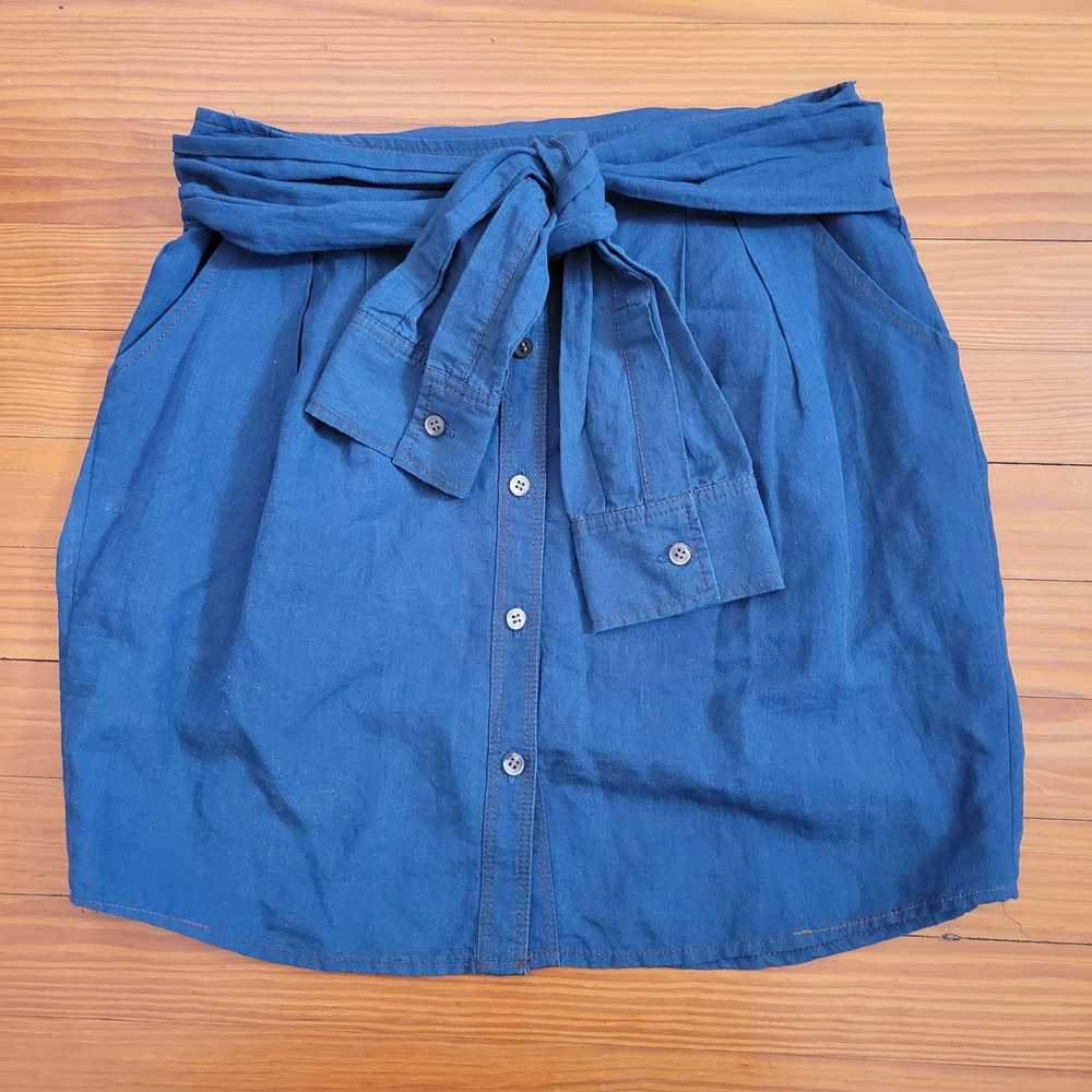 Theory Theory 10 Chambray Blue Skirt Sleeve Tie B… - image 1