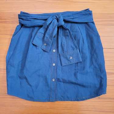 Theory Theory 10 Chambray Blue Skirt Sleeve Tie B… - image 1