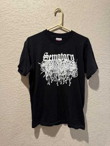 HAUNTED MOUND ポロシャツ Y2K Haunted Mound Embroidered Red Polo Shirt Y2K Tshirt HipHop