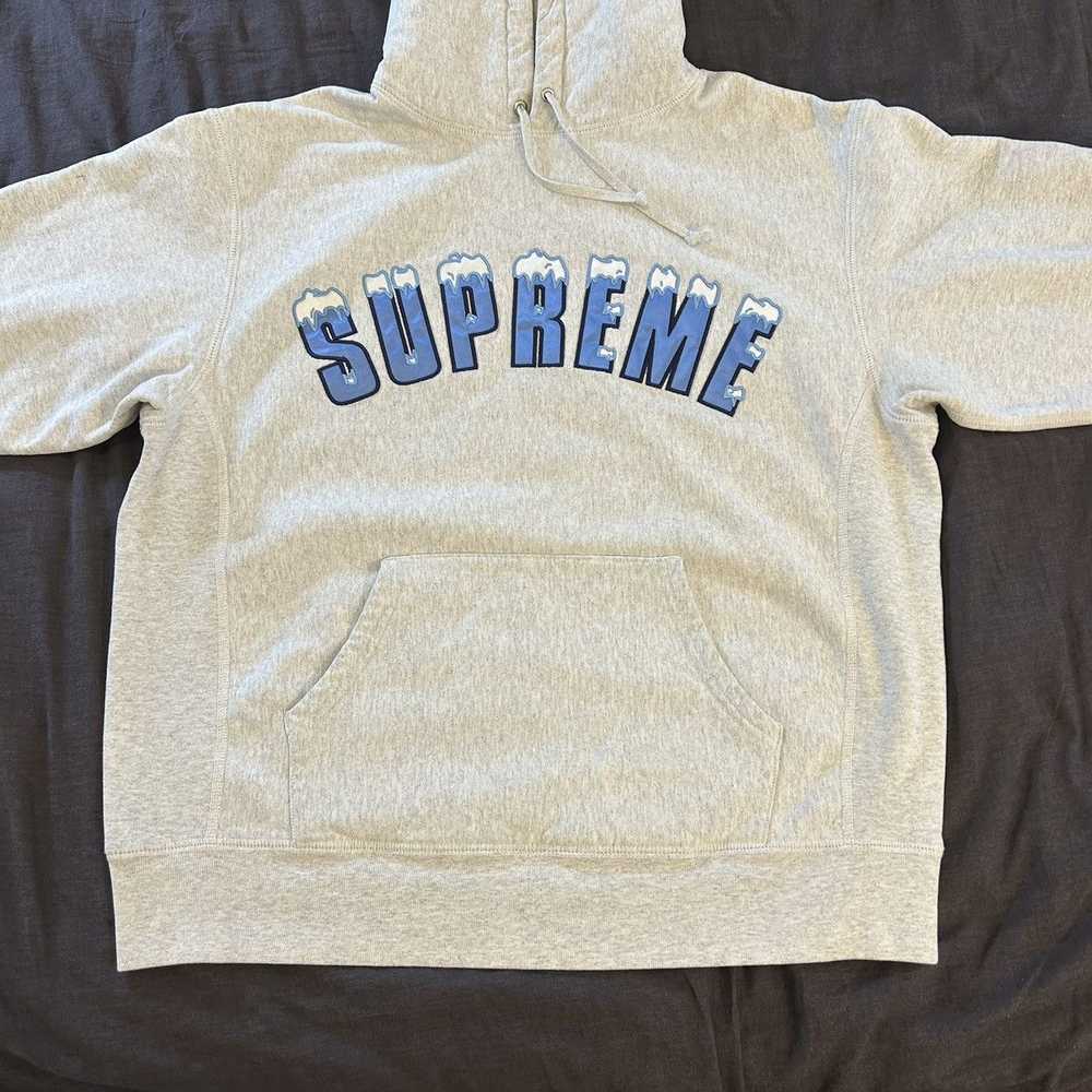 Supreme Supreme Icy Ace Hooded Sweatshirt Grey Me… - image 1