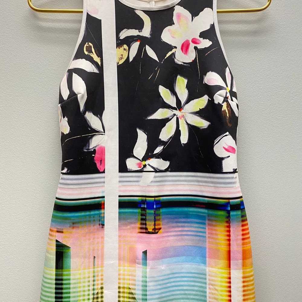 Clover Canyon Rainbow Garden Plaid Neoprene Dress… - image 5