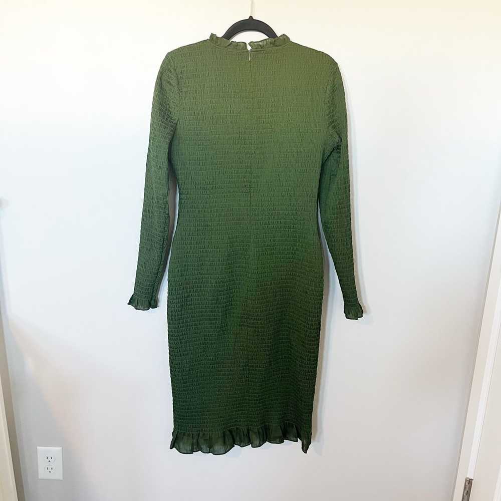 Rachel Parcell Green Long Sleeve Smocked Bodycon … - image 4