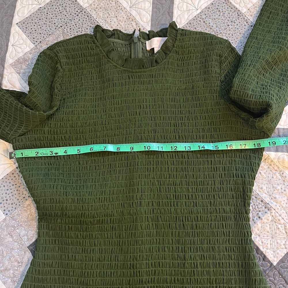 Rachel Parcell Green Long Sleeve Smocked Bodycon … - image 9