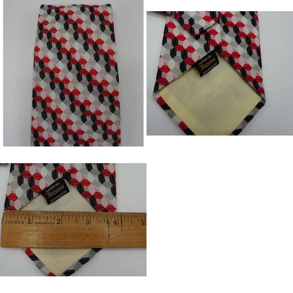 Vintage Polyester Tie Necktie Trevira Wide 4" 197… - image 4