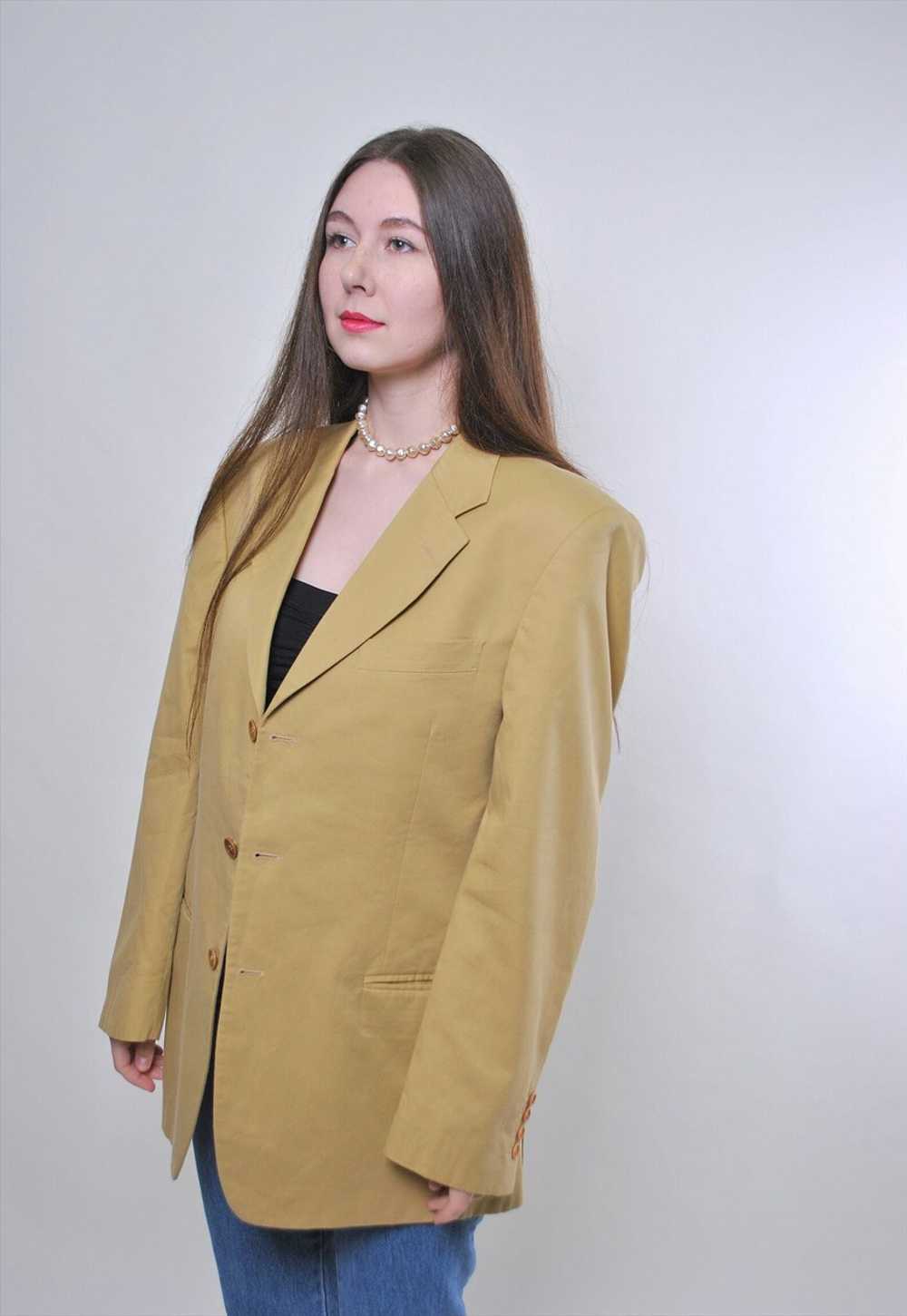 Oversized blazer, Vintage Italian blazer, beige s… - image 4