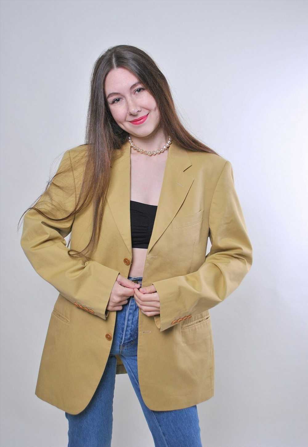 Oversized blazer, Vintage Italian blazer, beige s… - image 5