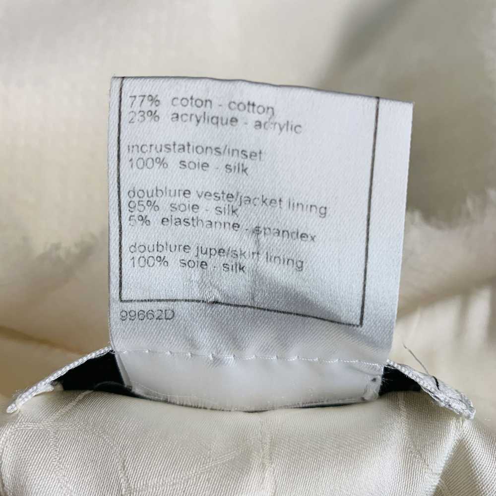 Chanel Cream Cotton Acrylic Textured Jacket - image 6
