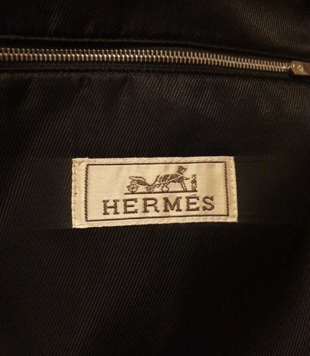 Hermes Hermes Leather Biker Combined Wool Jacket - image 7