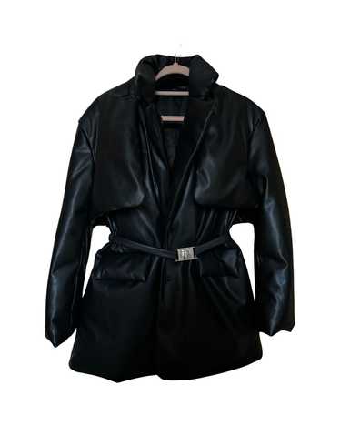 Other Pleather puffy trench jacket