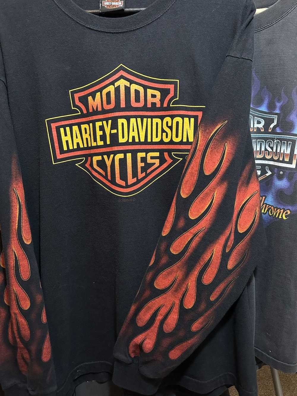 Harley Davidson × Vintage Vintage Flame Harley Da… - image 2