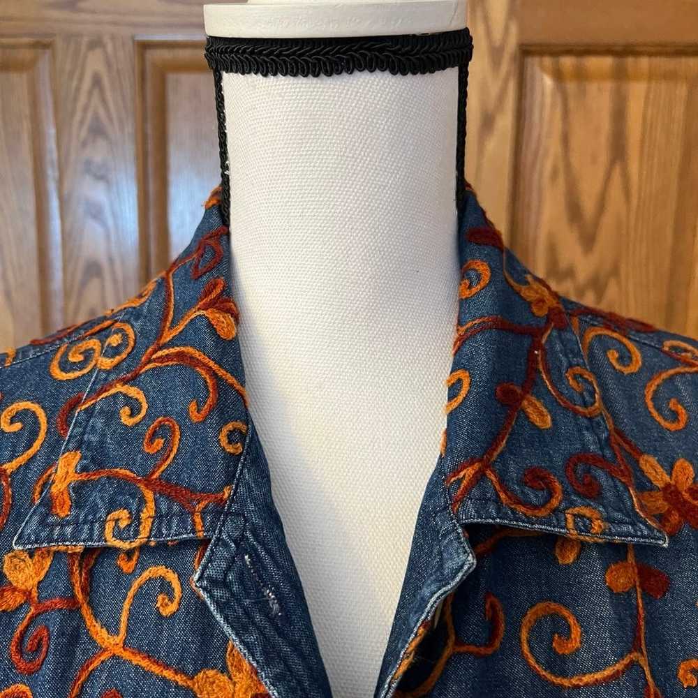 Vintage April Cornell Denim Dress with Matching J… - image 10