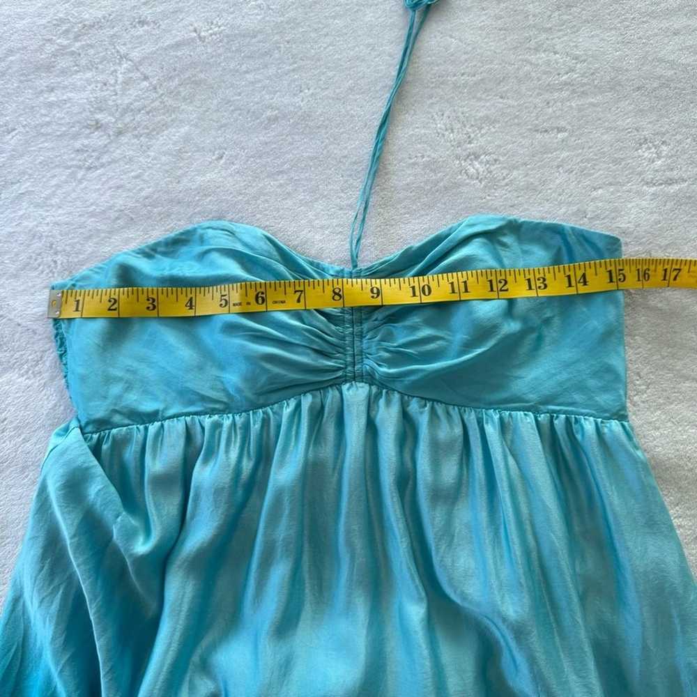 Betsey Johnson Ombré Blue Silk Strapless Mermaid … - image 5