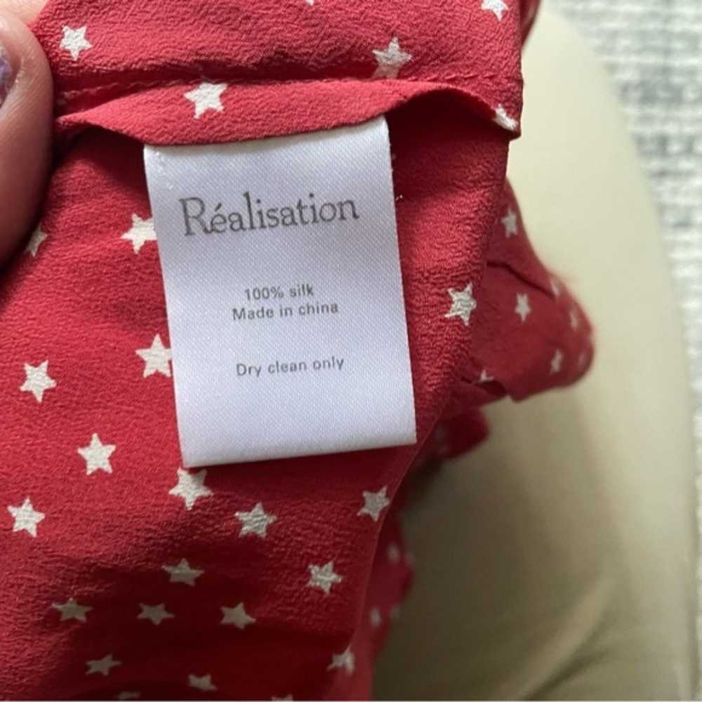 Realisation Par The Alexandra Red Silk Star Wrap … - image 3