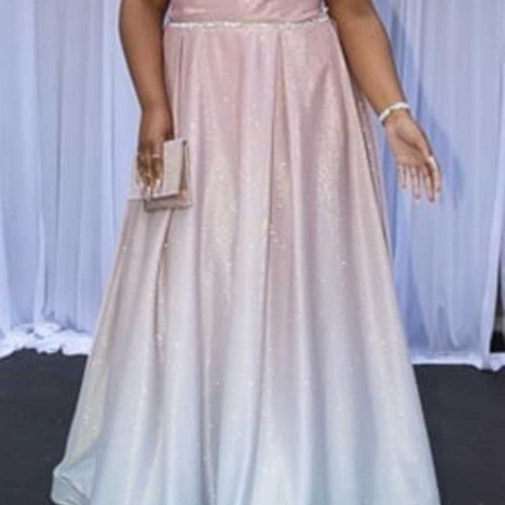 Ombre Pink/light blue Gown - image 6