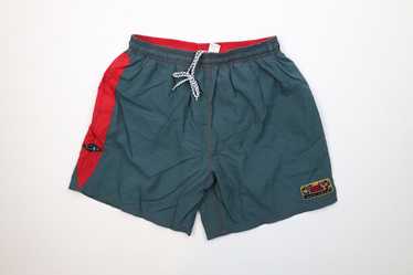 90s Ocean Pacific OP Big purchases Logo 100% Nylon Neon Green Shorts Swim Trunks VINTAGE