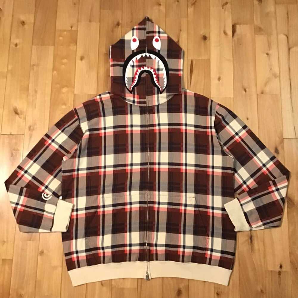 Bape 🔥NFS Limited🔥 BAPE Check Shark full zip Ho… - image 1