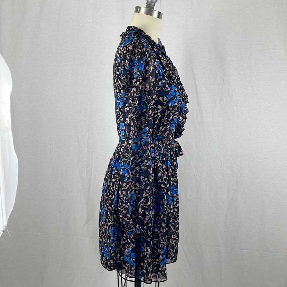 Saloni Tilly Long-sleeve Floral Silk Mini Dress - image 4