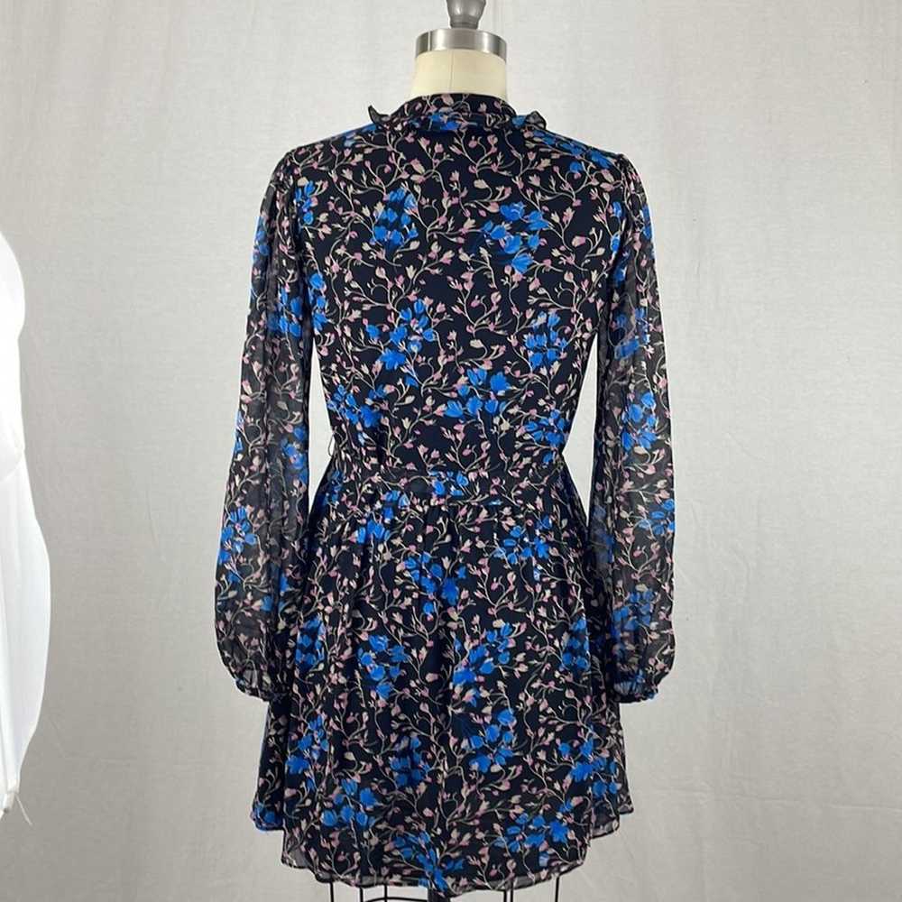 Saloni Tilly Long-sleeve Floral Silk Mini Dress - image 6