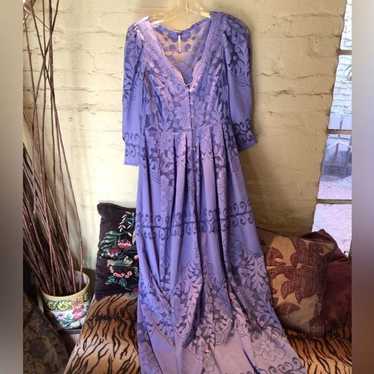 NEW! Rare Free People lilac lace maxi dress