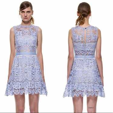 SELF-PORTRAIT Lace Pattern Mini Dress