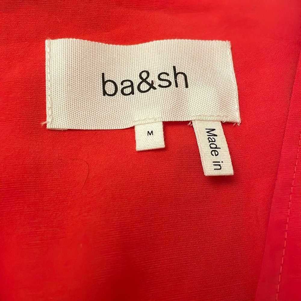 ba&sh Cauka Red Belted Tie Waist Crossover Dress … - image 8