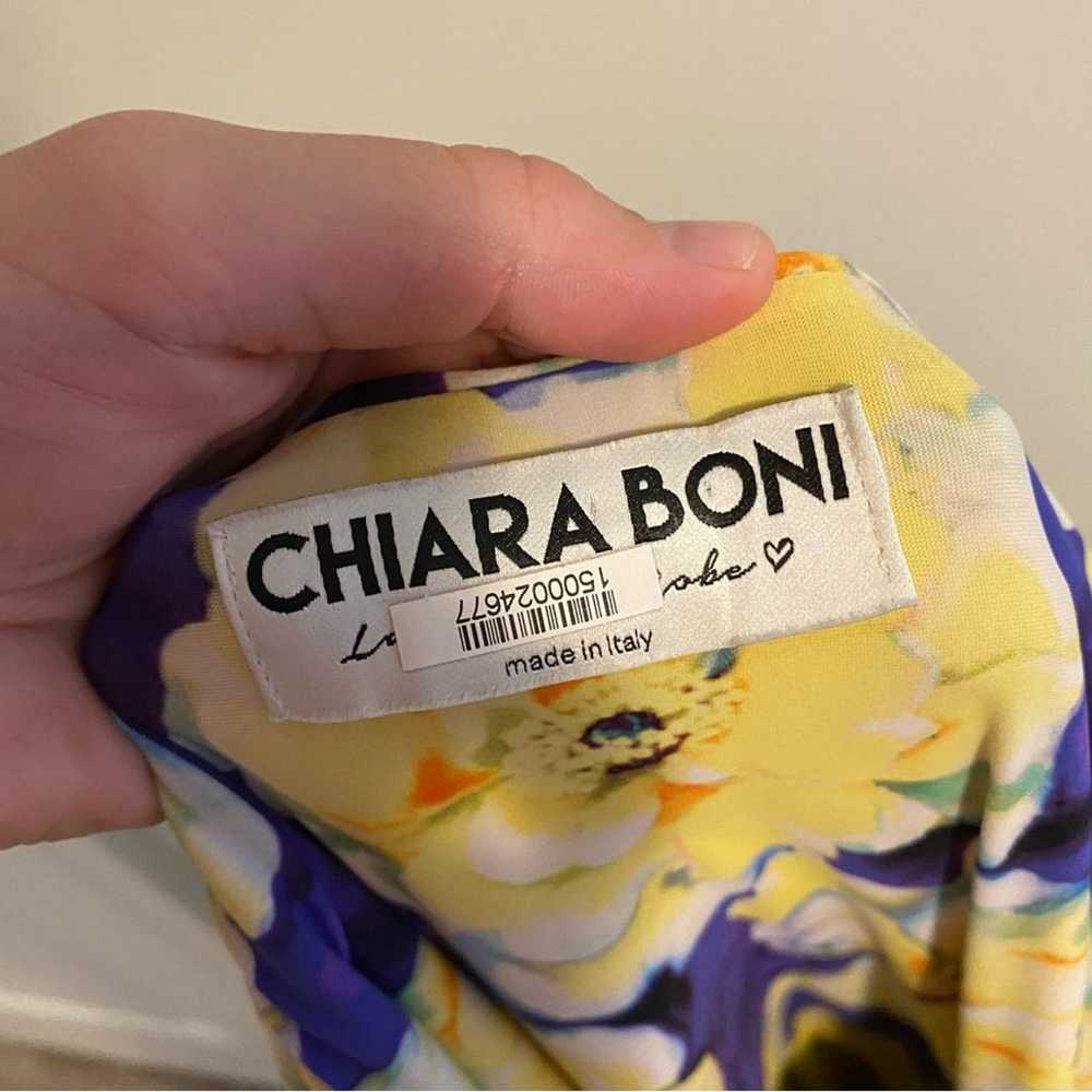 Chiara Boni La Petite Robe Yellow Blue Floral MID… - image 11