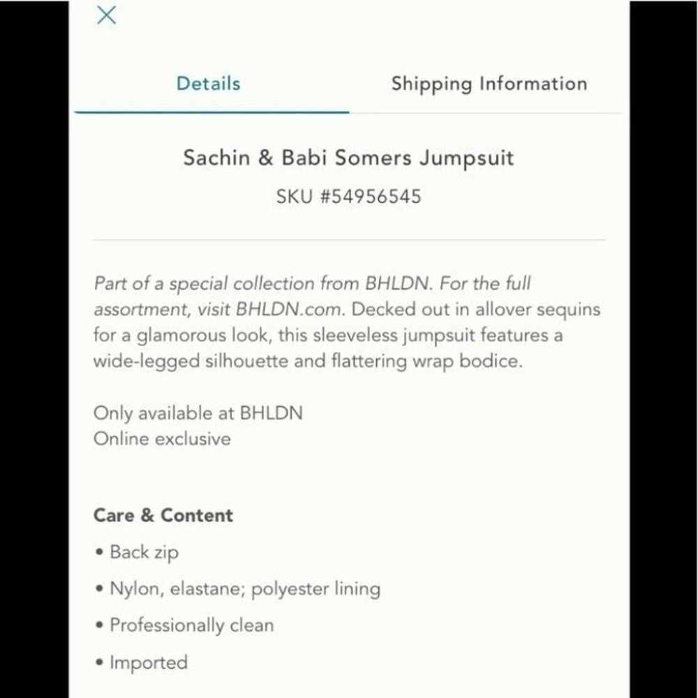 BHLDN Sachin & Babi White sequin Somers sequin br… - image 4