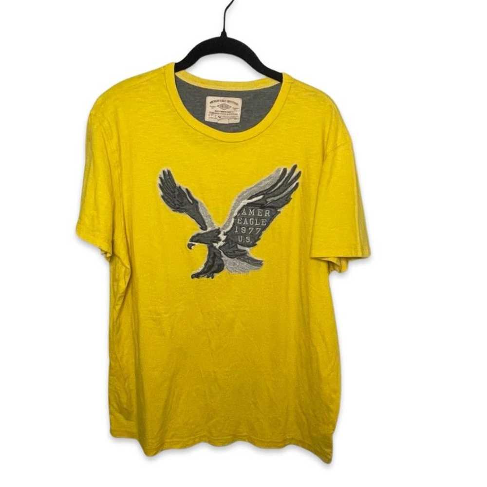 Vintage American Eagle Yellow Men Shirt 1977 size… - image 1