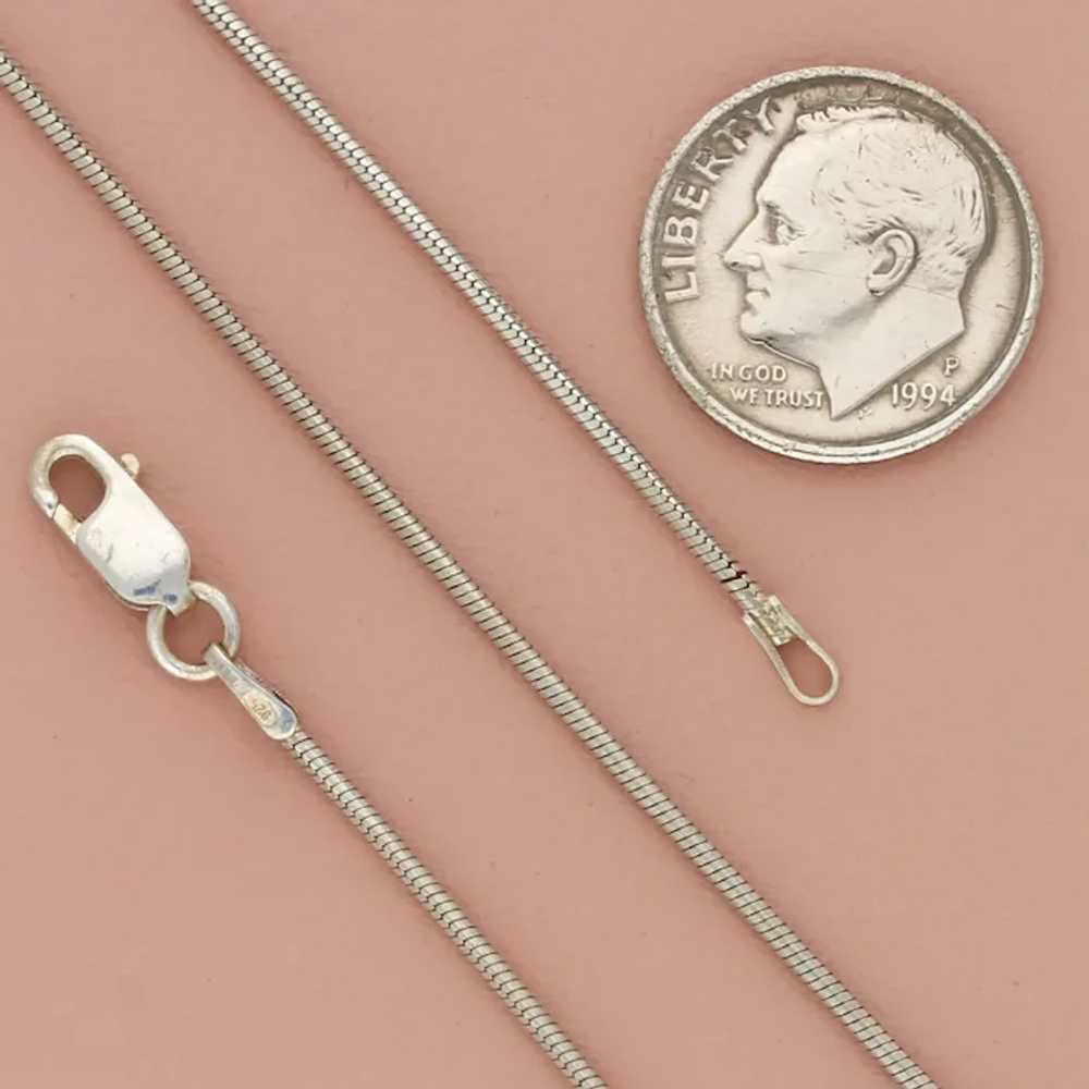 Sterling Silver 1Mm Snake Chain Necklace Size 17.… - image 4