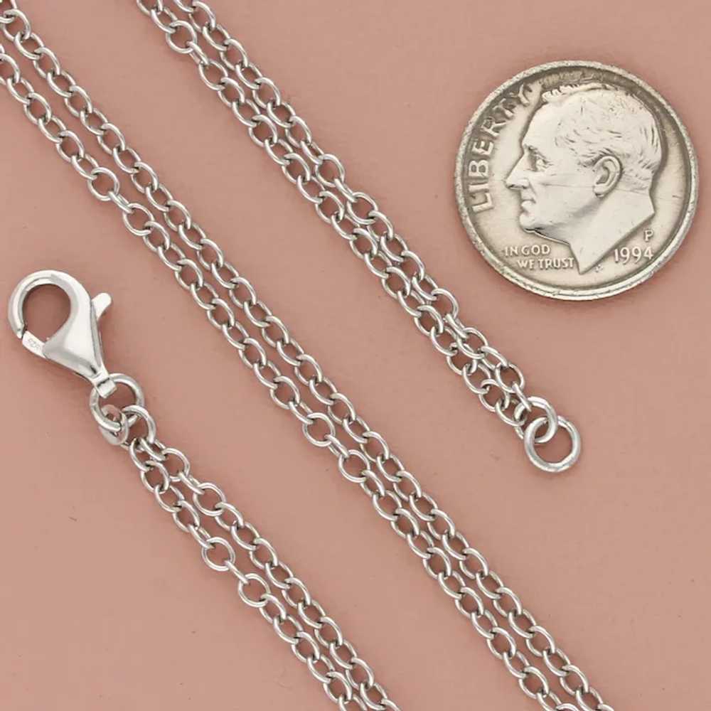 Sterling Silver 4Mm Double Cable Chain Necklace S… - image 2