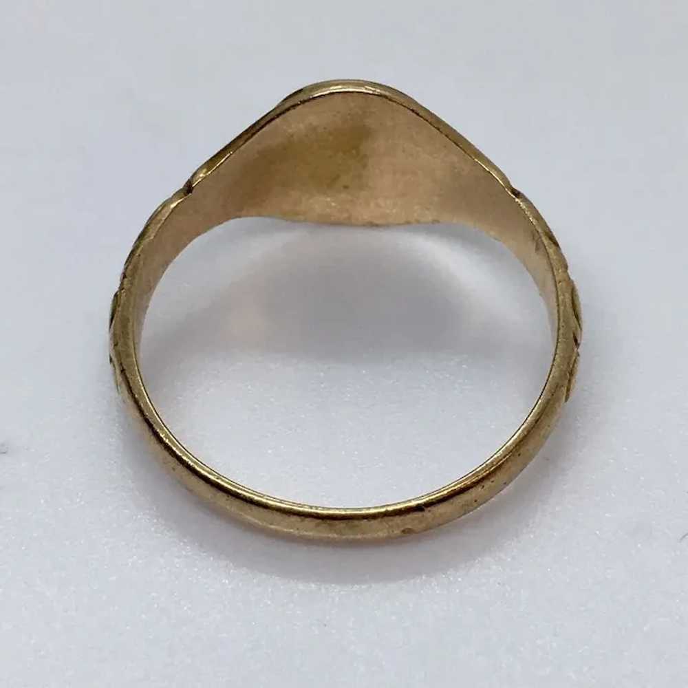 Vintage Antique Victorian Signet Ring 14k Yellow … - image 12