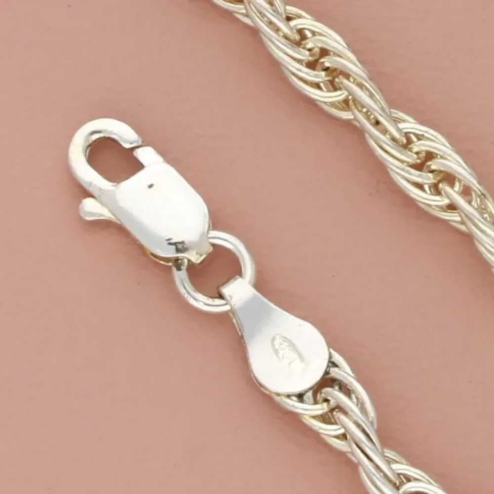 Sterling Silver 5Mm Rope Chain Necklace Size 38In - image 3
