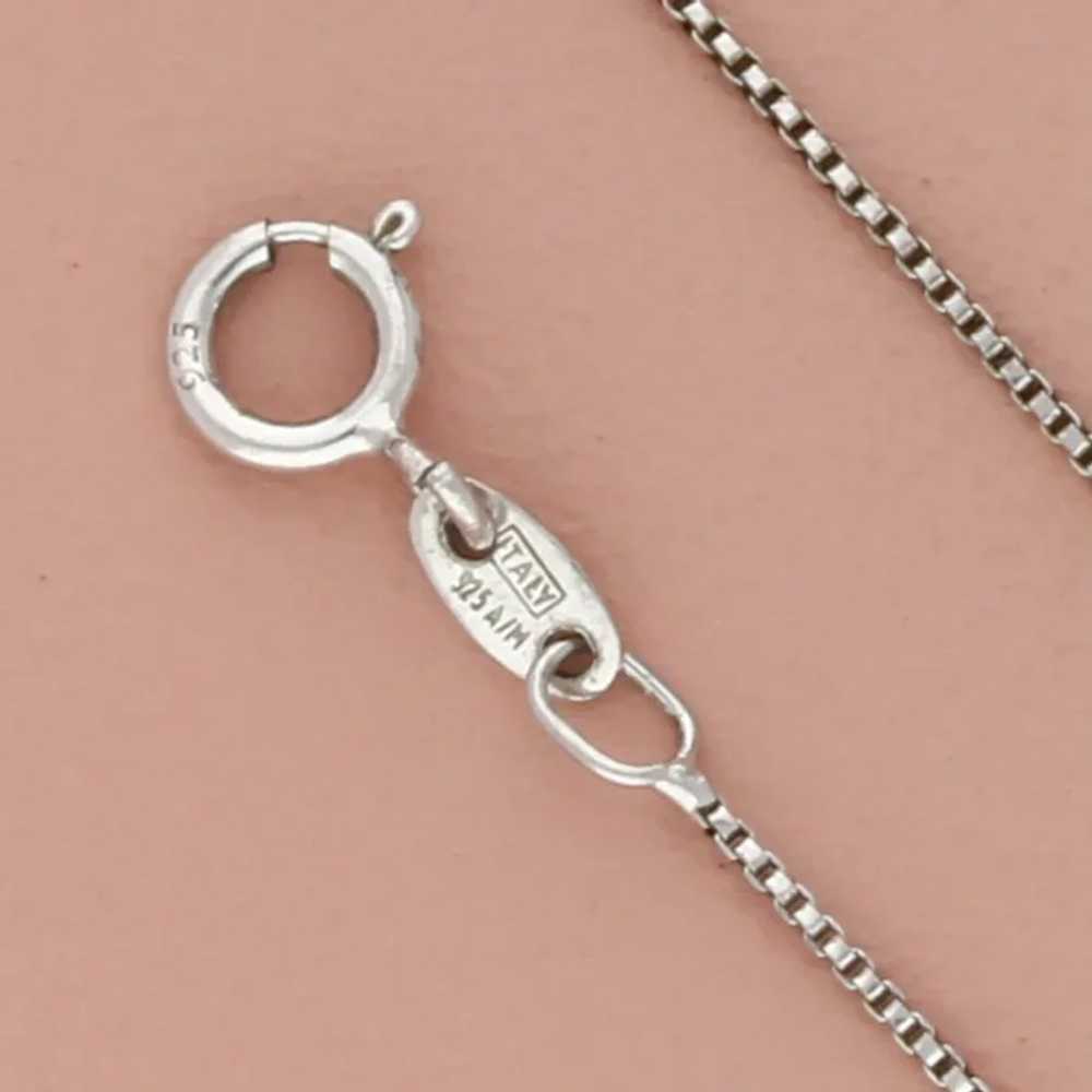 Sterling Silver Italy 1Mm Box Chain Necklace Size… - image 3