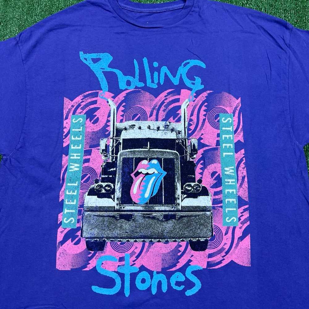 The Rolling Stones Steel Wheels Tour Shirt Sz All - image 2