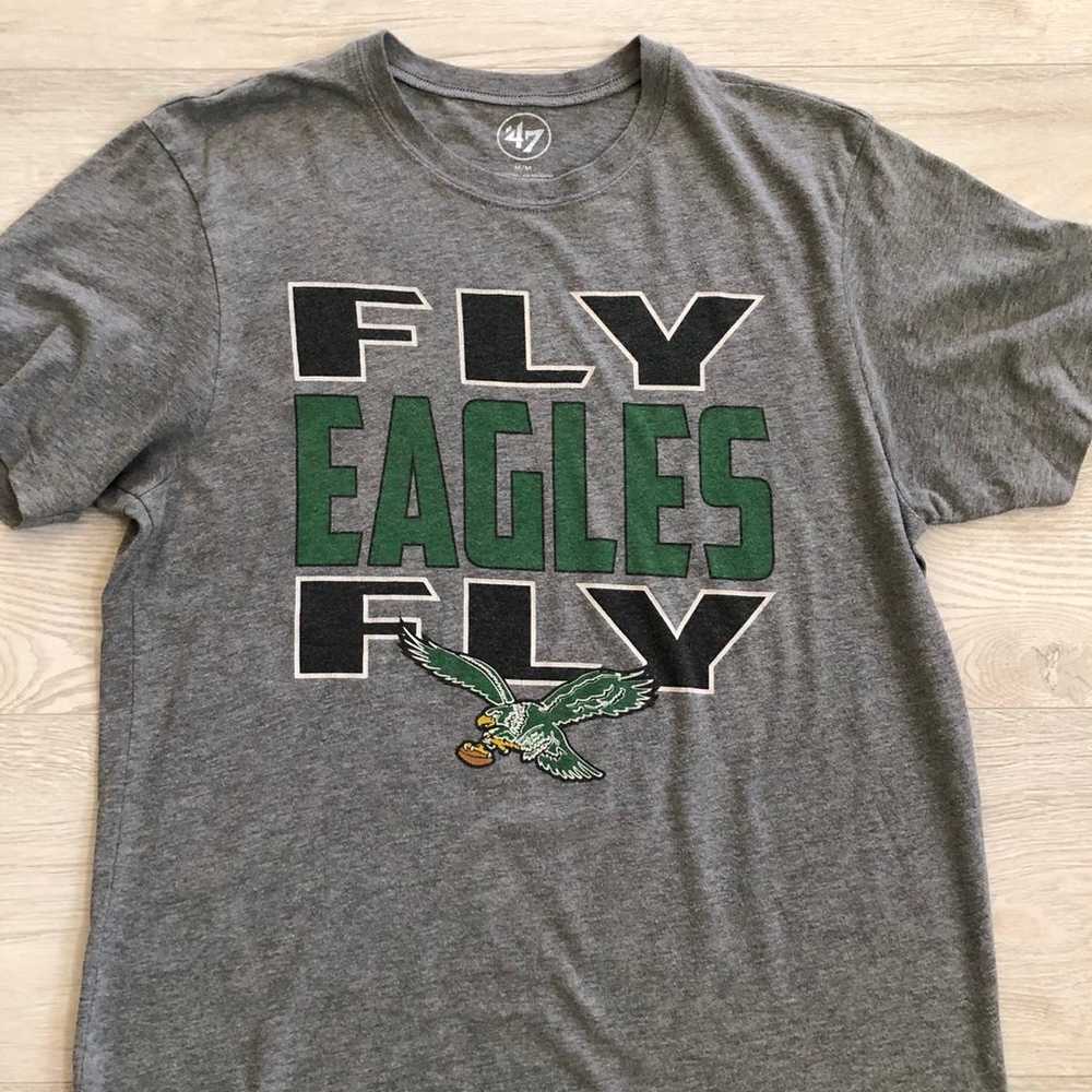 Men's Philadelphia Eagles NFL Fly Eagles Fly Gray… - image 12