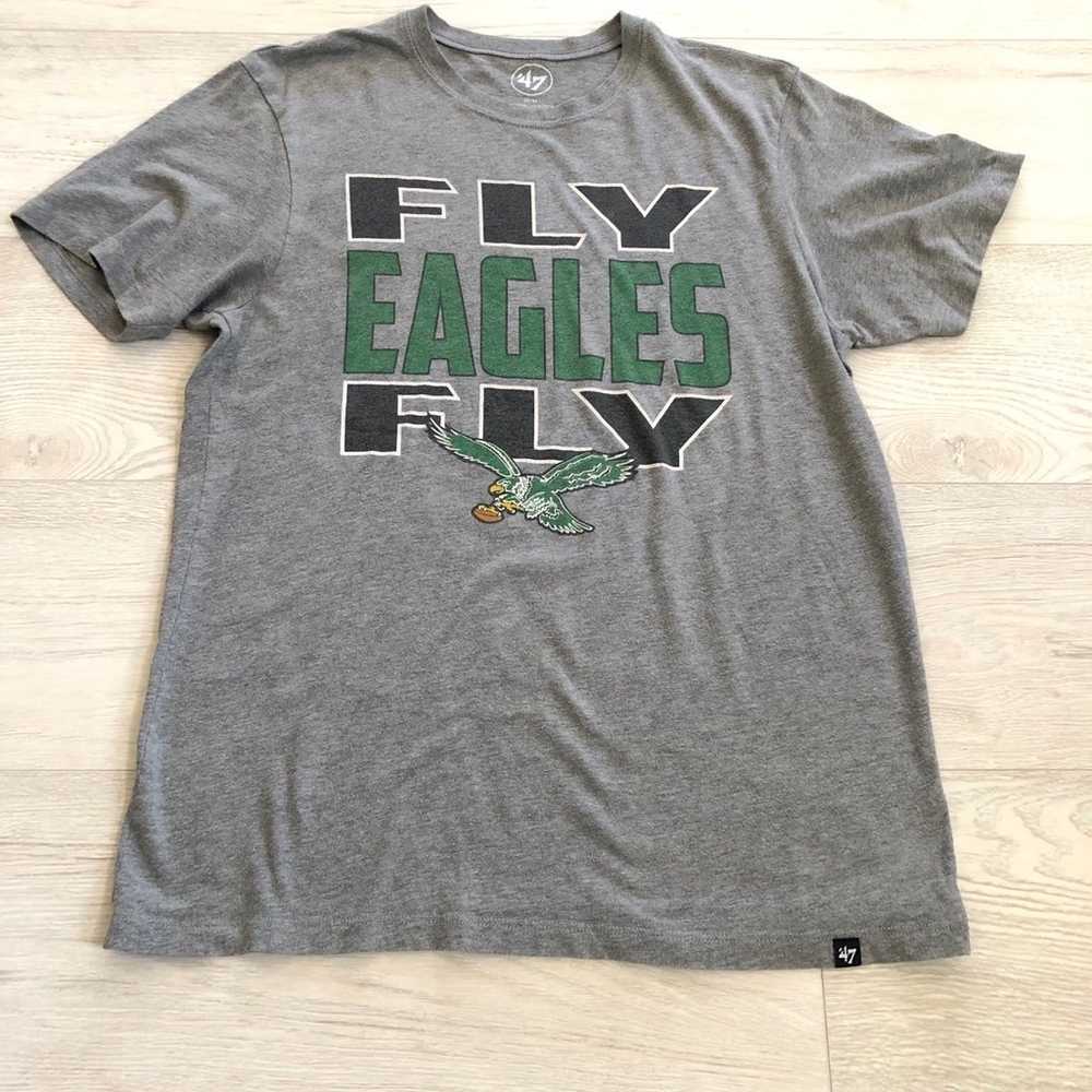 Men's Philadelphia Eagles NFL Fly Eagles Fly Gray… - image 5