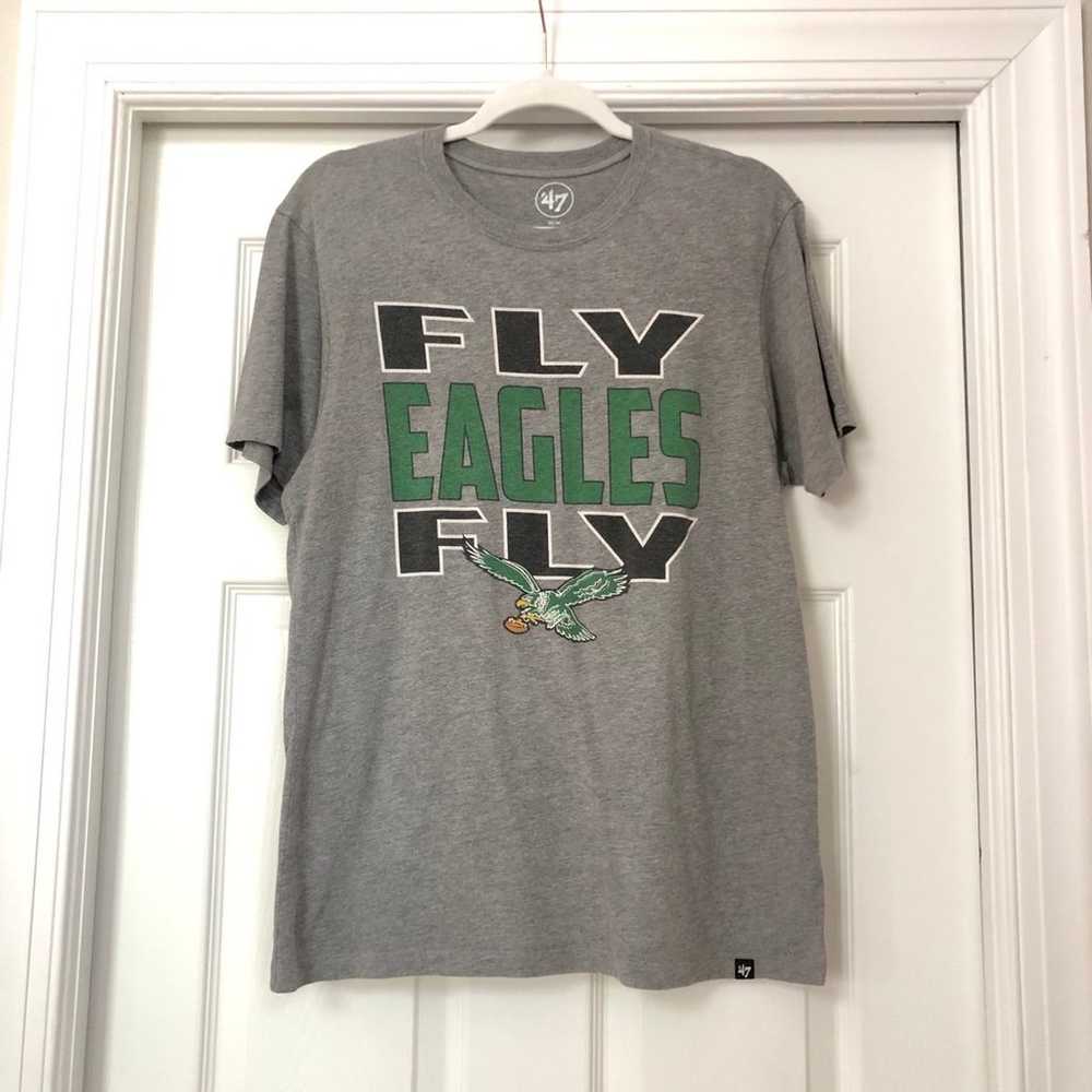 Men's Philadelphia Eagles NFL Fly Eagles Fly Gray… - image 9