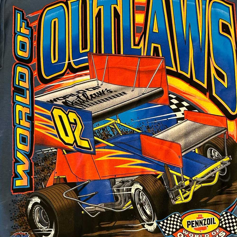 Vintage Pennzoil World Of Outlaws 2002 tour tshir… - image 4