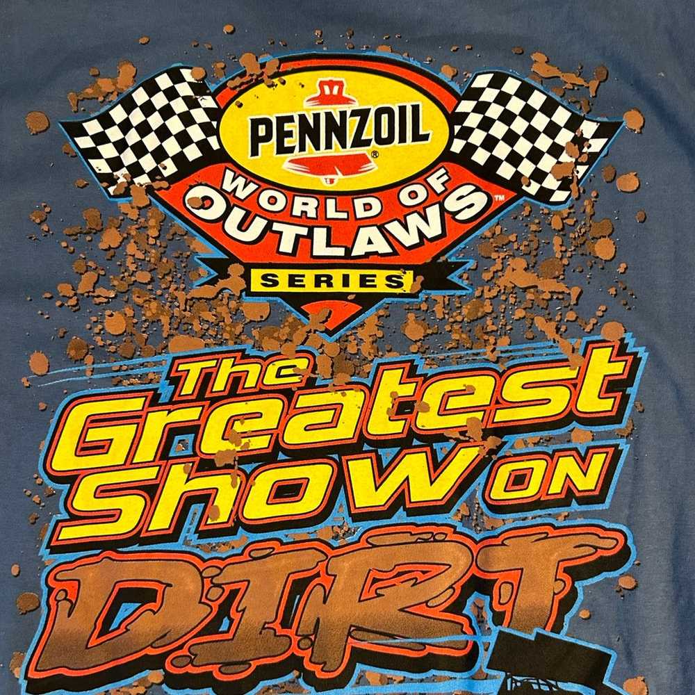 Vintage Pennzoil World Of Outlaws 2002 tour tshir… - image 7